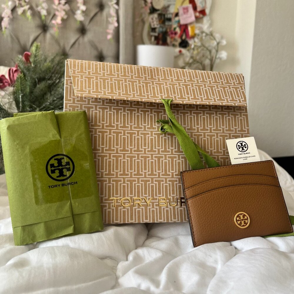 Tory Burch Robinson Leather Card Case